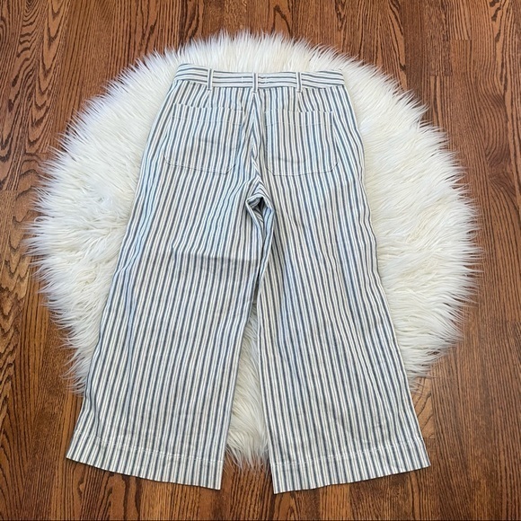 Madewell‎ Emmett wide leg cropped striped pants 31 NWT - Picture 4 of 9
